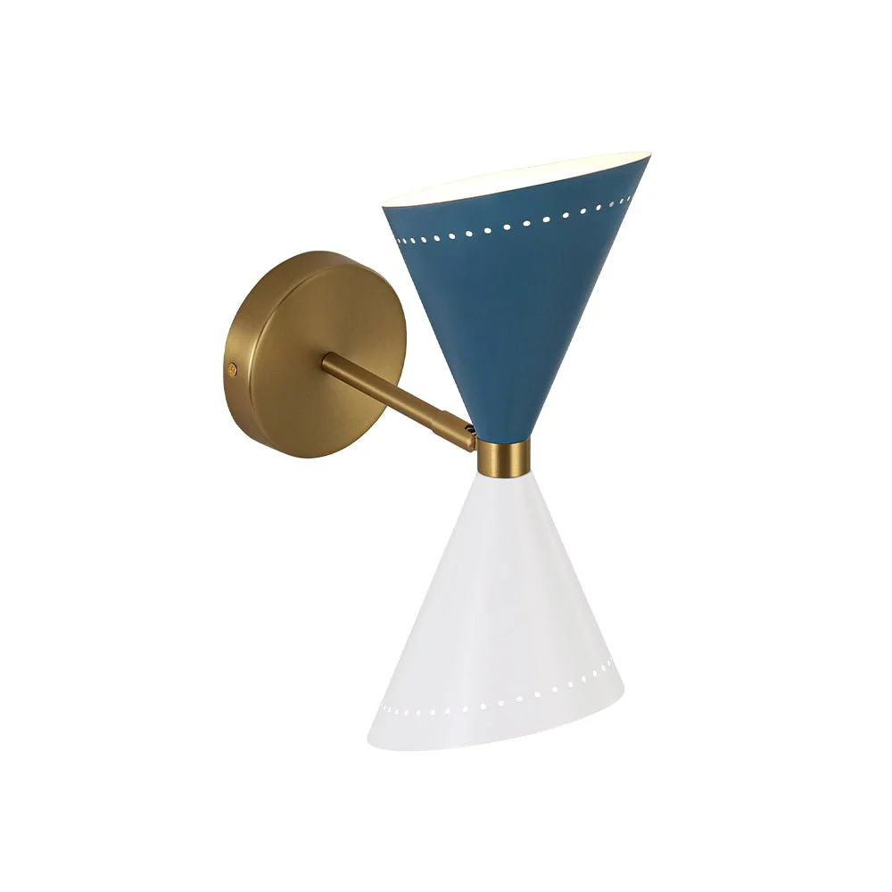 Art Deco 2-Light Up Down Dual Cone Wall Sconce - Image 8
