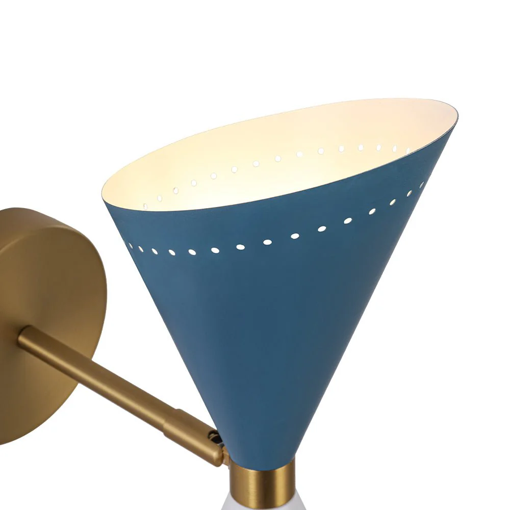 Art Deco 2-Light Up Down Dual Cone Wall Sconce - Image 9
