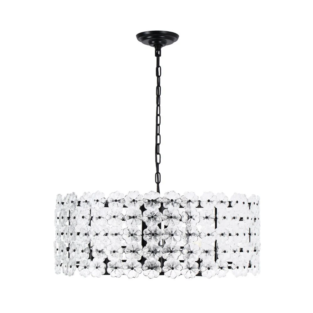 Art Deco Blossom Floral Cage Drum Lantern Pendant Light - Image 20