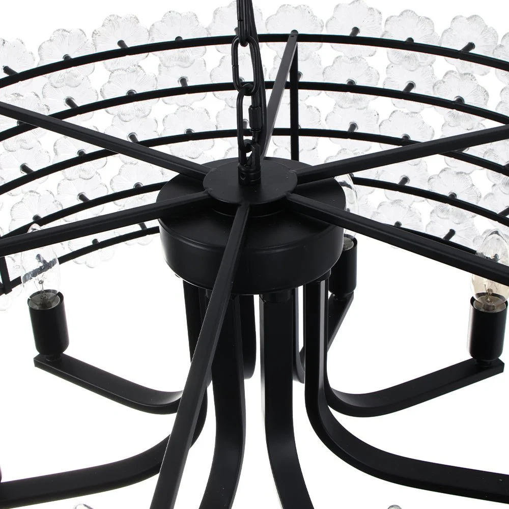 Art Deco Blossom Floral Cage Drum Lantern Pendant Light - Image 27
