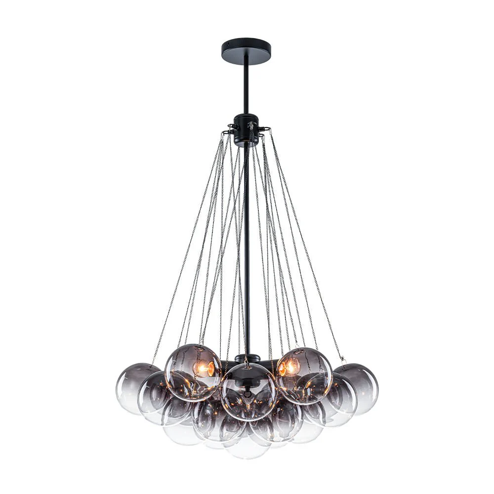 Art Deco Color Cluster Glass Globe Bubble Chandelier - Image 24