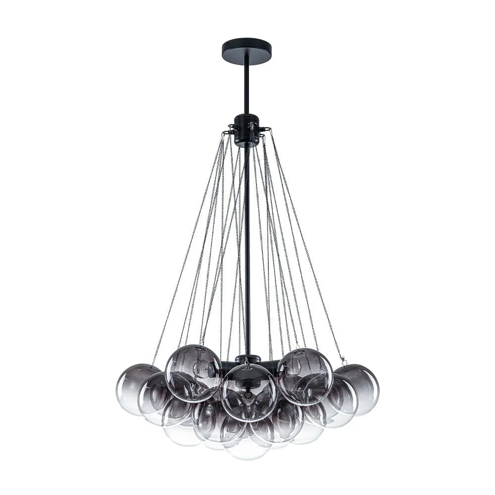 Art Deco Color Cluster Glass Globe Bubble Chandelier - Image 25