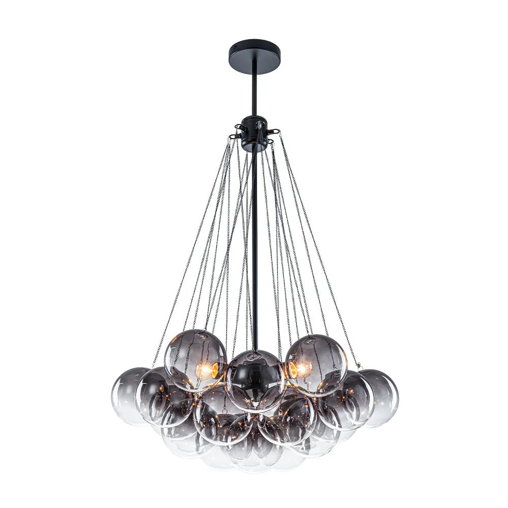 Art Deco Color Cluster Glass Globe Bubble Chandelier - Image 26