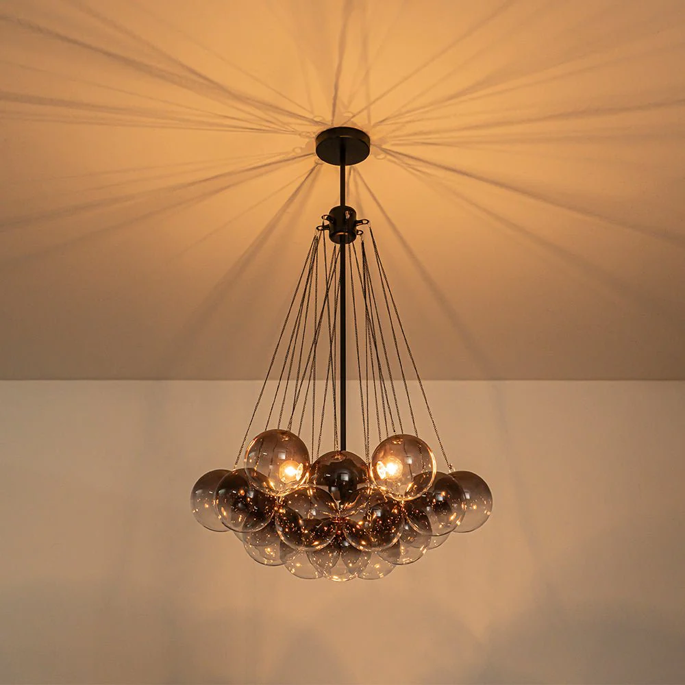 Art Deco Color Cluster Glass Globe Bubble Chandelier - Image 27