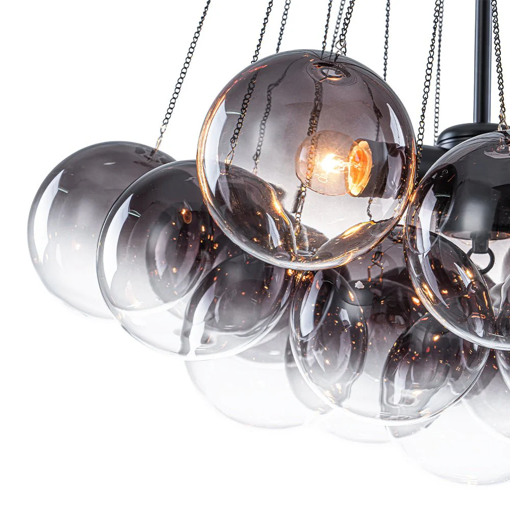 Art Deco Color Cluster Glass Globe Bubble Chandelier - Image 29