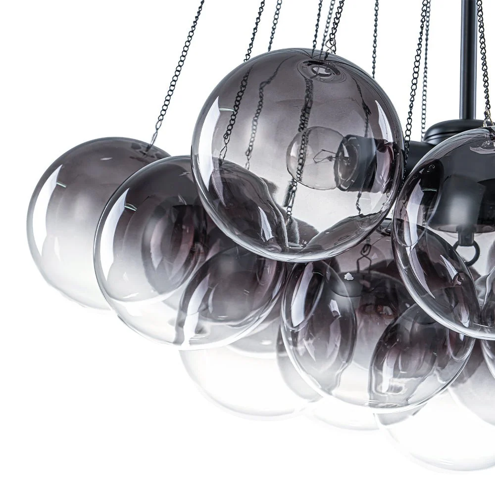 Art Deco Color Cluster Glass Globe Bubble Chandelier - Image 30
