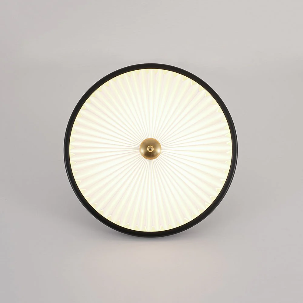 Art Deco Pleated Shade Round Dimmable LED Ceiling Light - Image 11