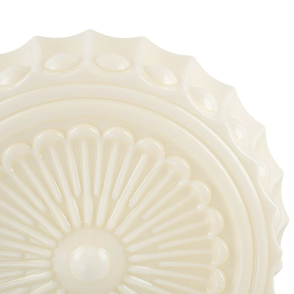 Art Deco Sculptural Milk Glass Schoolhouse LED Ceiling Light - Image 13