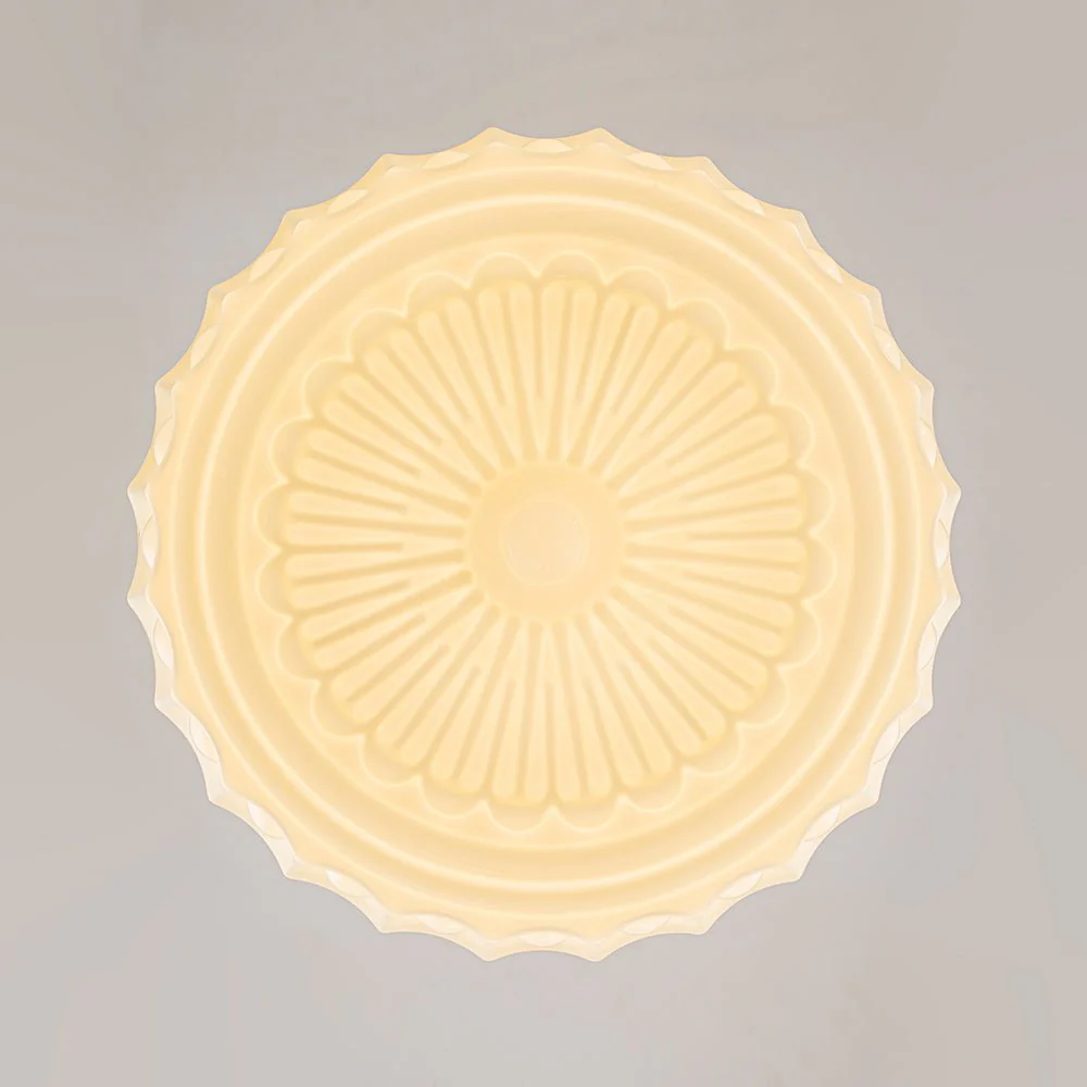 Art Deco Sculptural Milk Glass Schoolhouse LED Pendant - Image 12