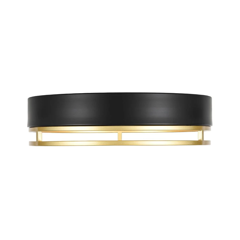 Black Gold Metal Round Dimmable LED Flush Mount Light 5CCT - Image 10