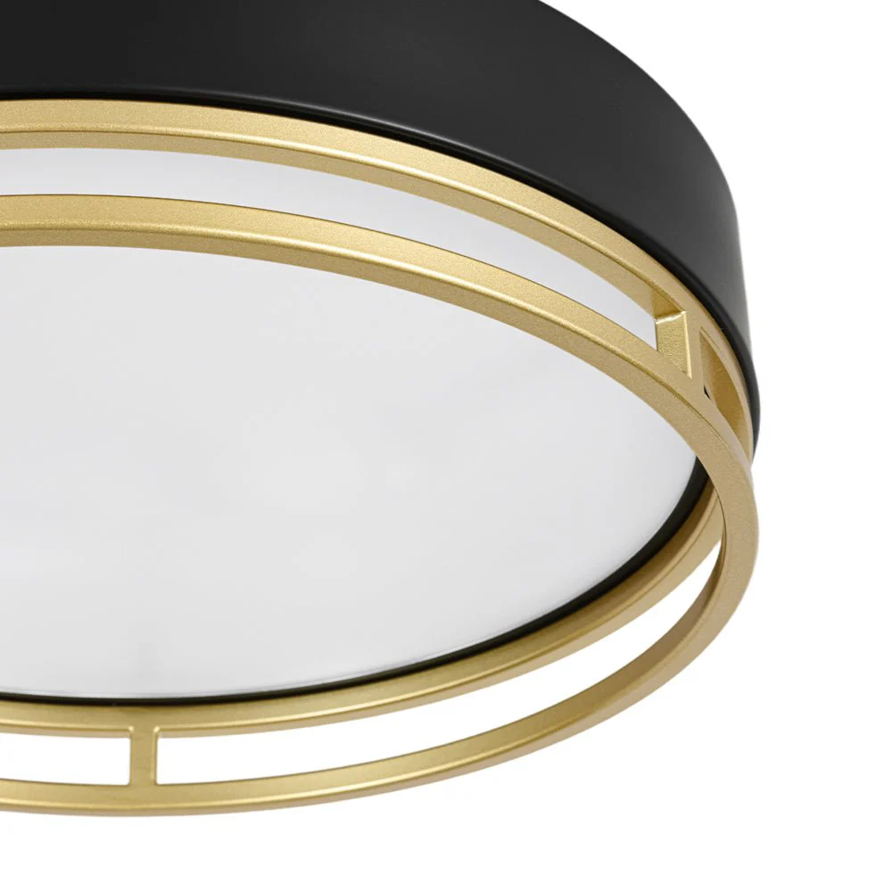 Black Gold Metal Round Dimmable LED Flush Mount Light 5CCT - Image 12