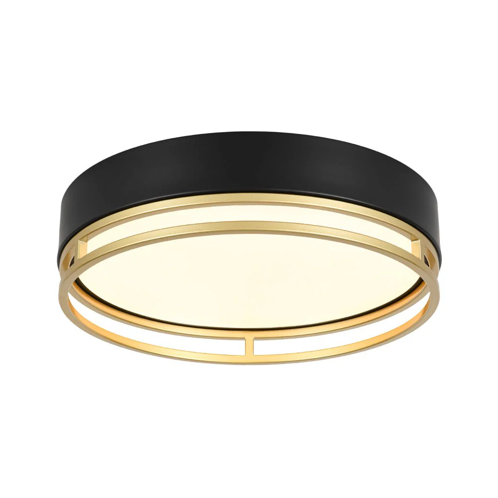 Black Gold Metal Round Dimmable LED Flush Mount Light 5CCT - Image 3