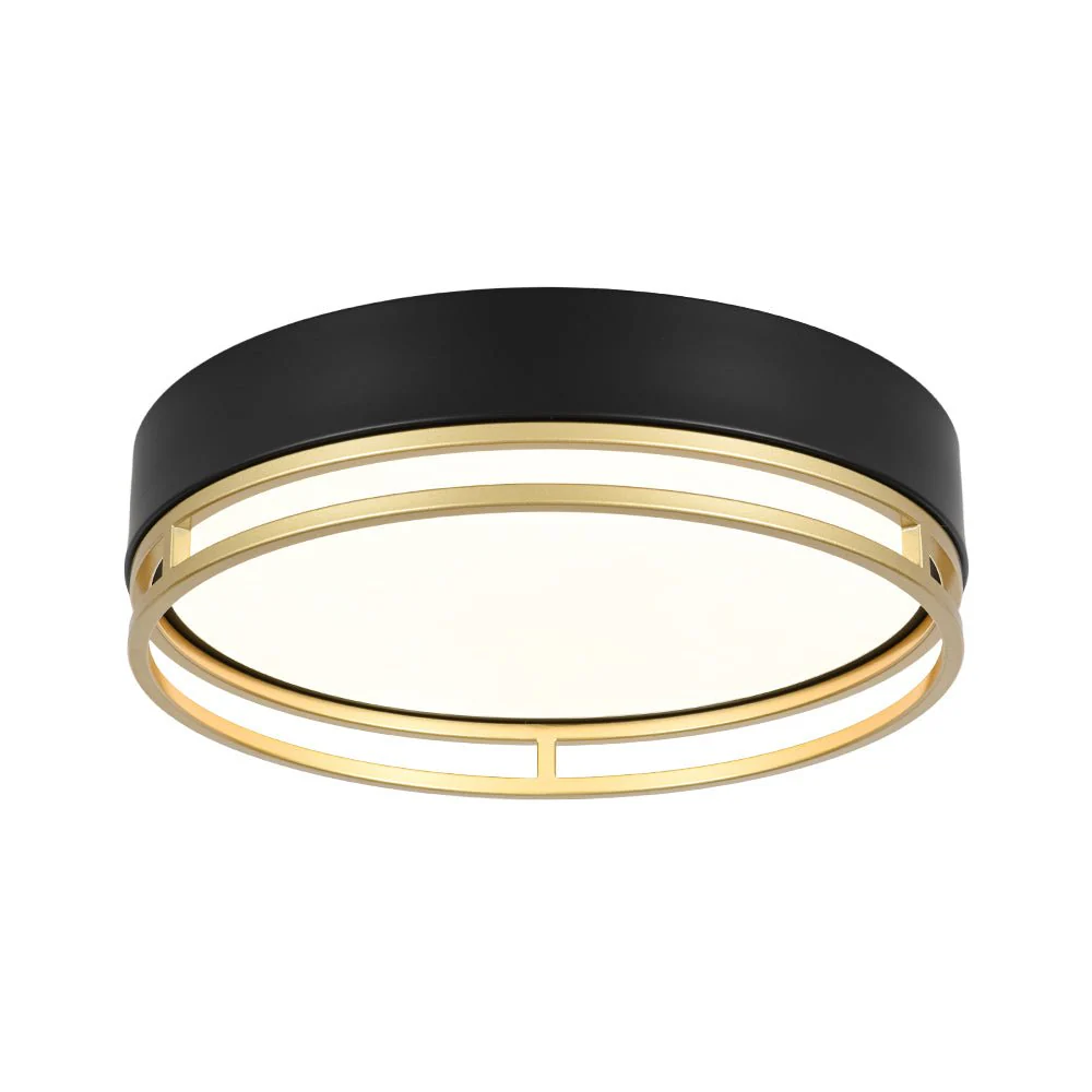 Black Gold Metal Round Dimmable LED Flush Mount Light 5CCT - Image 4