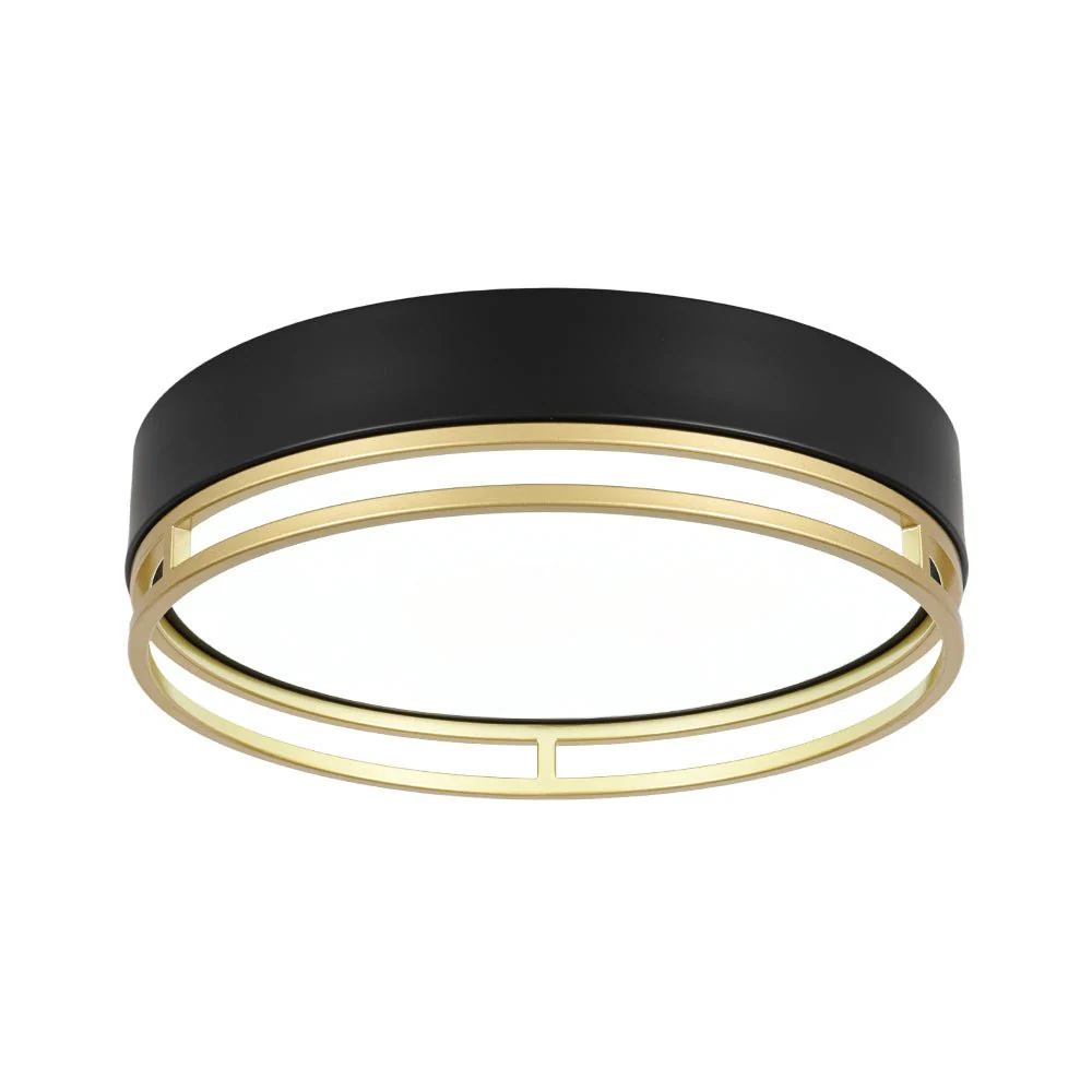 Black Gold Metal Round Dimmable LED Flush Mount Light 5CCT - Image 5