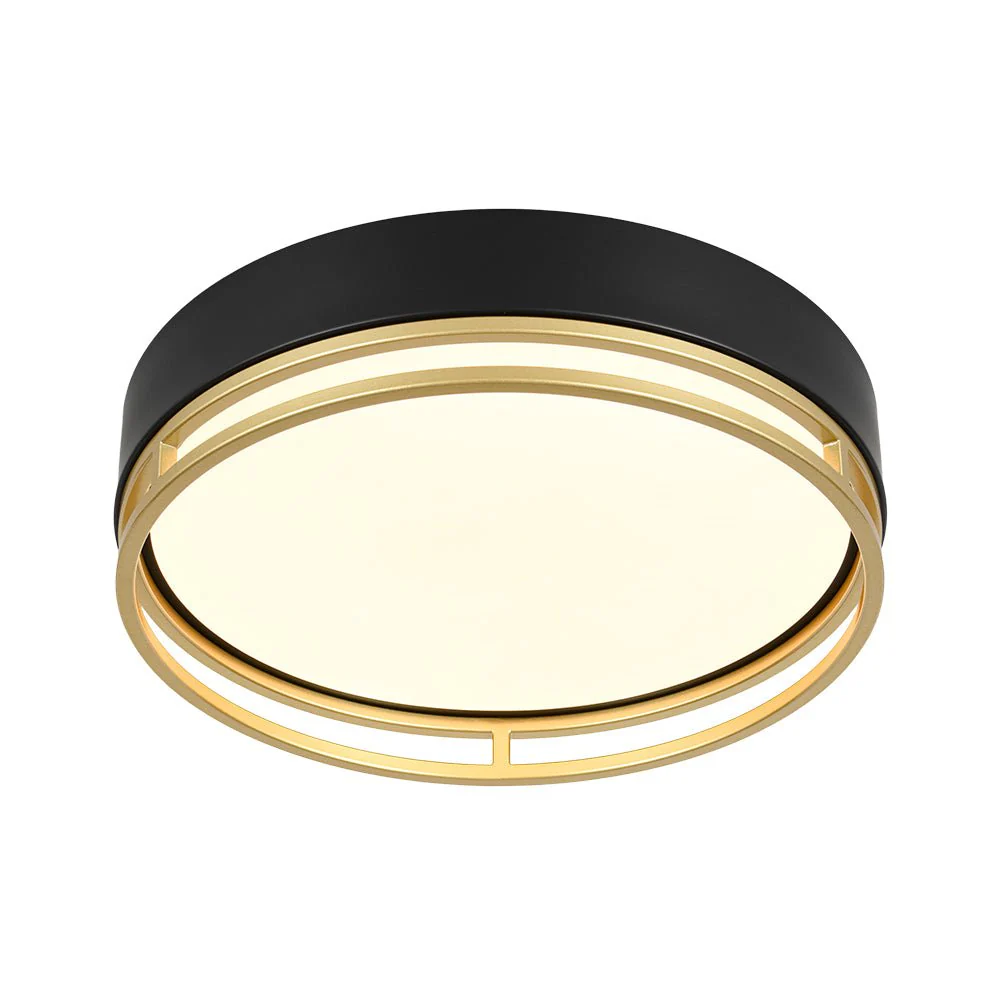 Black Gold Metal Round Dimmable LED Flush Mount Light 5CCT - Image 7