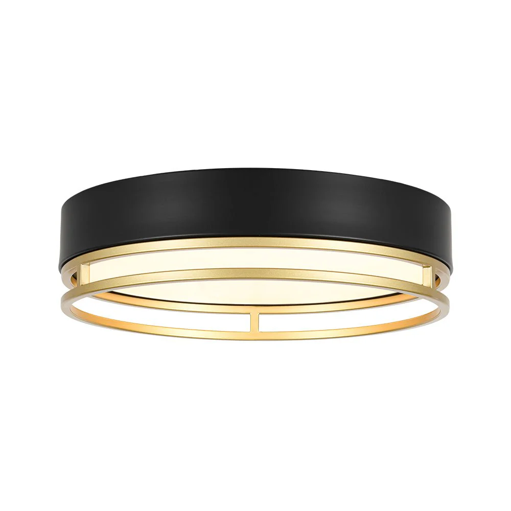 Black Gold Metal Round Dimmable LED Flush Mount Light 5CCT - Image 9