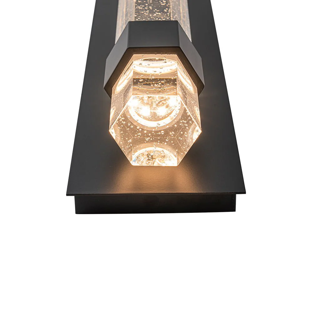 Black Linear Bubble Crystal Tube Dimmable LED Wall Light - Image 11