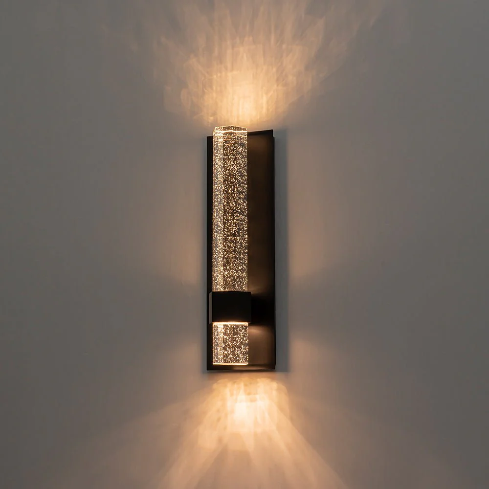 Black Linear Bubble Crystal Tube Dimmable LED Wall Light - Image 13