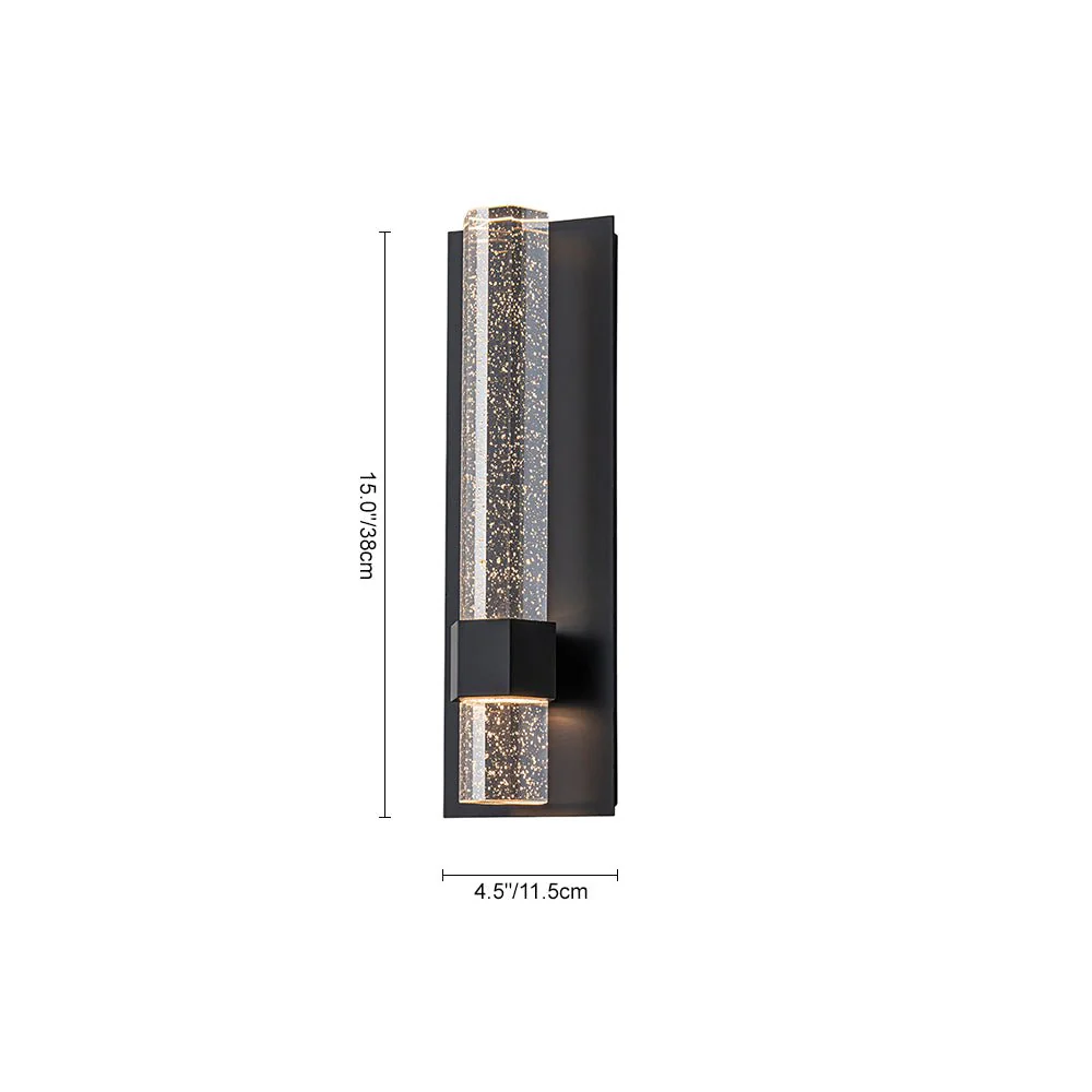 Black Linear Bubble Crystal Tube Dimmable LED Wall Light - Image 14