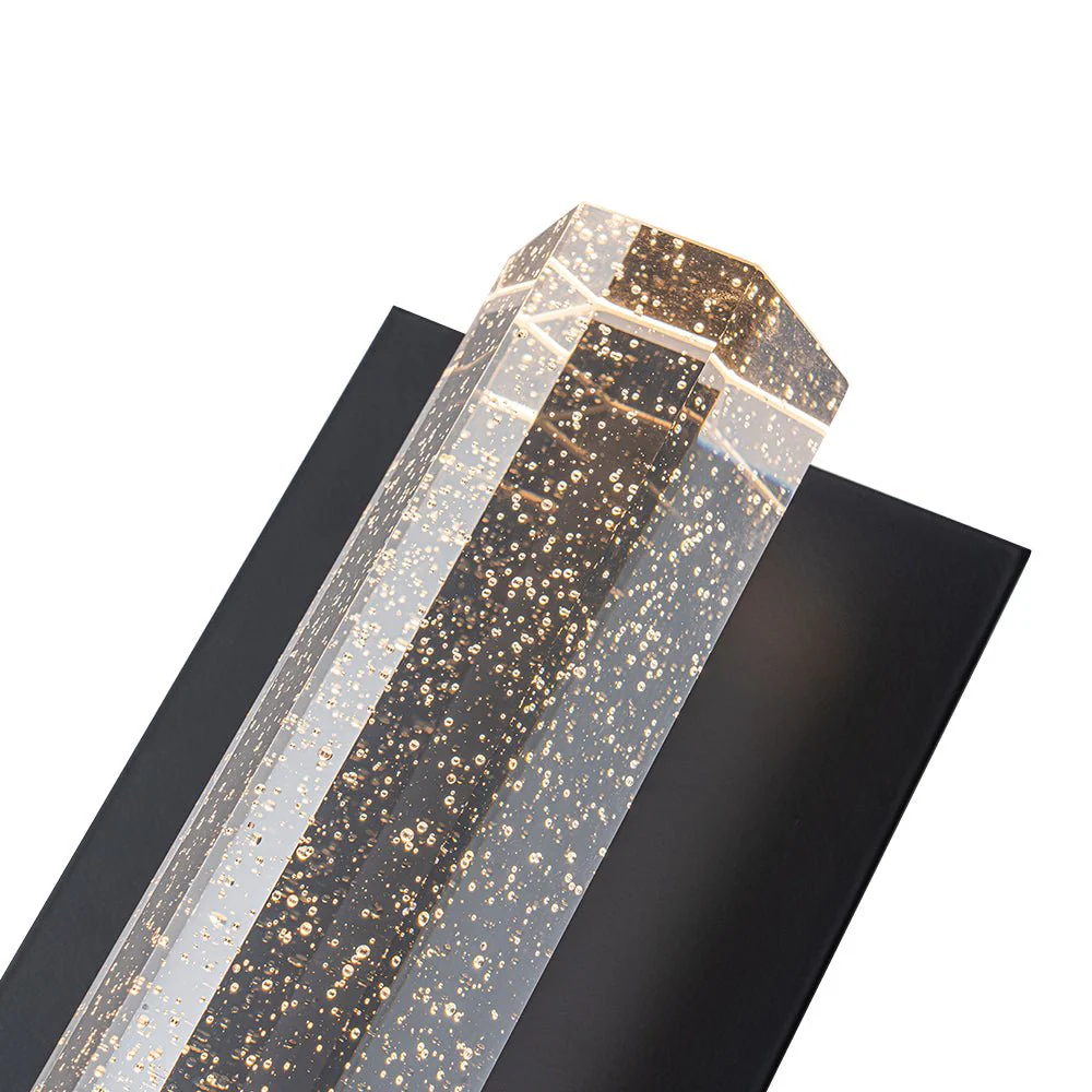 Black Linear Bubble Crystal Tube Dimmable LED Wall Light - Image 8