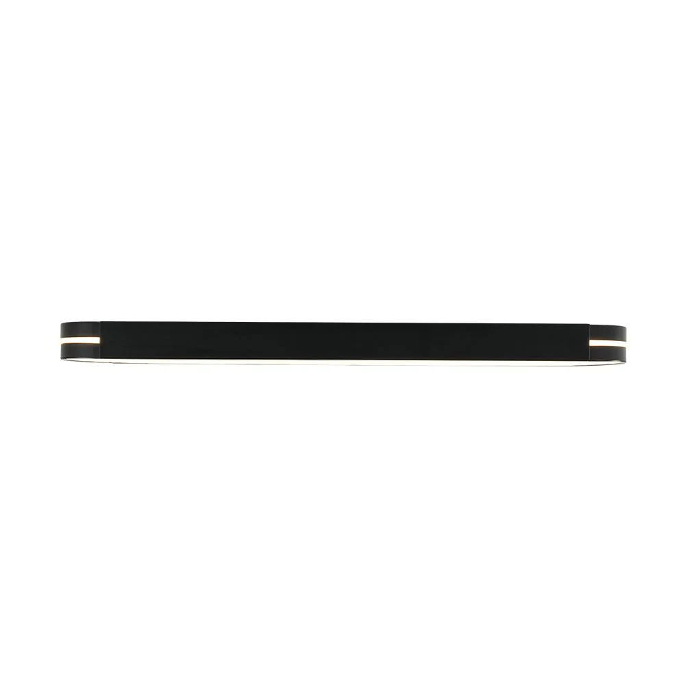 Black Minimalist Oval Dimmable LED Flush Mount Light - Image 13