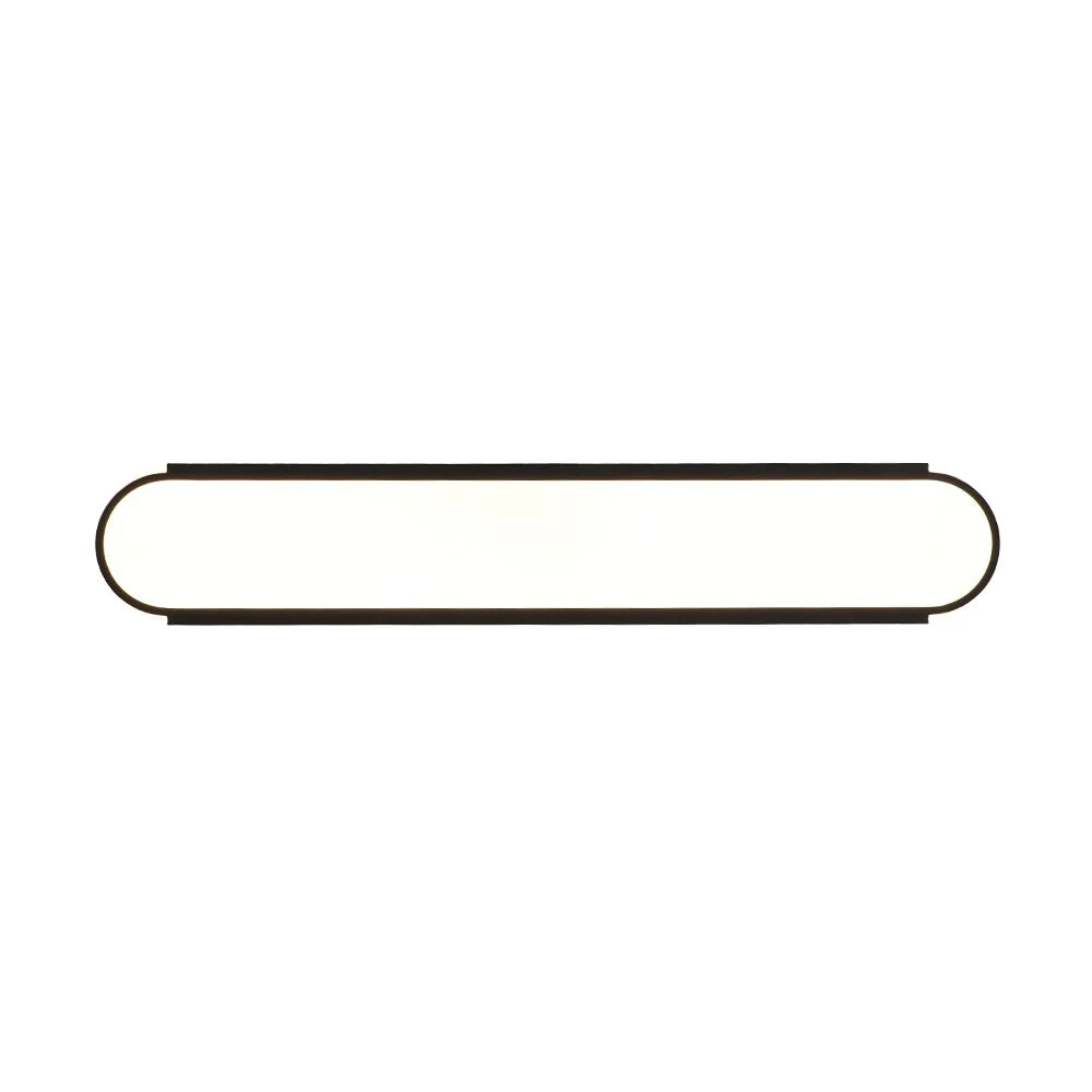 Black Minimalist Oval Dimmable LED Flush Mount Light - Image 14
