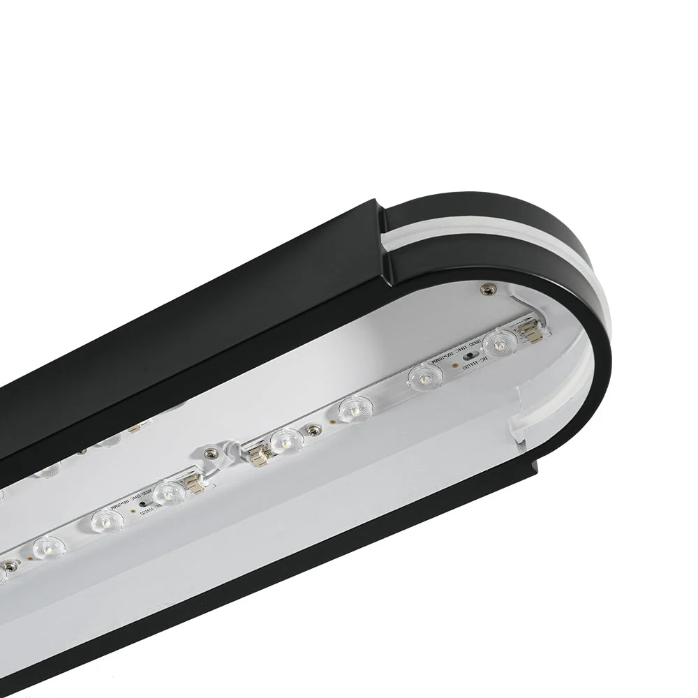 Black Minimalist Oval Dimmable LED Flush Mount Light - Image 18