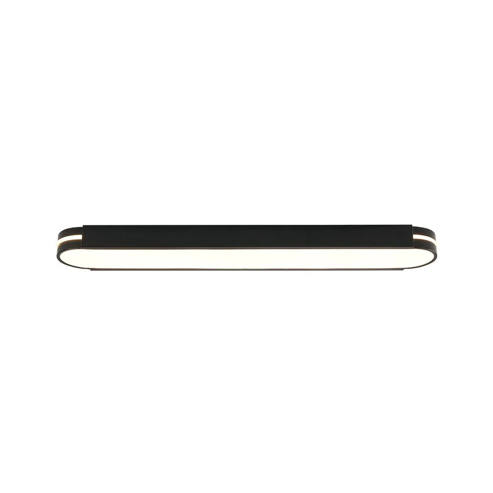 Black Minimalist Oval Dimmable LED Flush Mount Light - Image 20