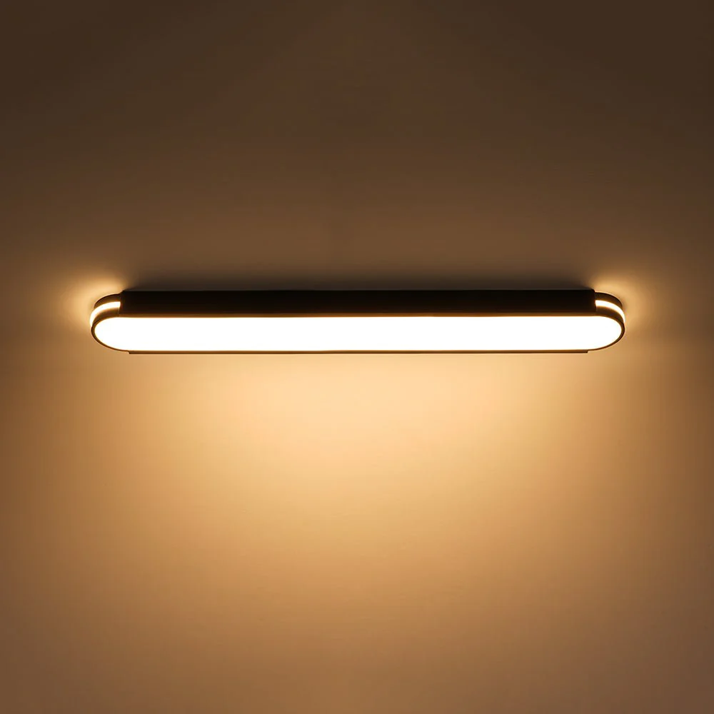Black Minimalist Oval Dimmable LED Flush Mount Light - Image 21