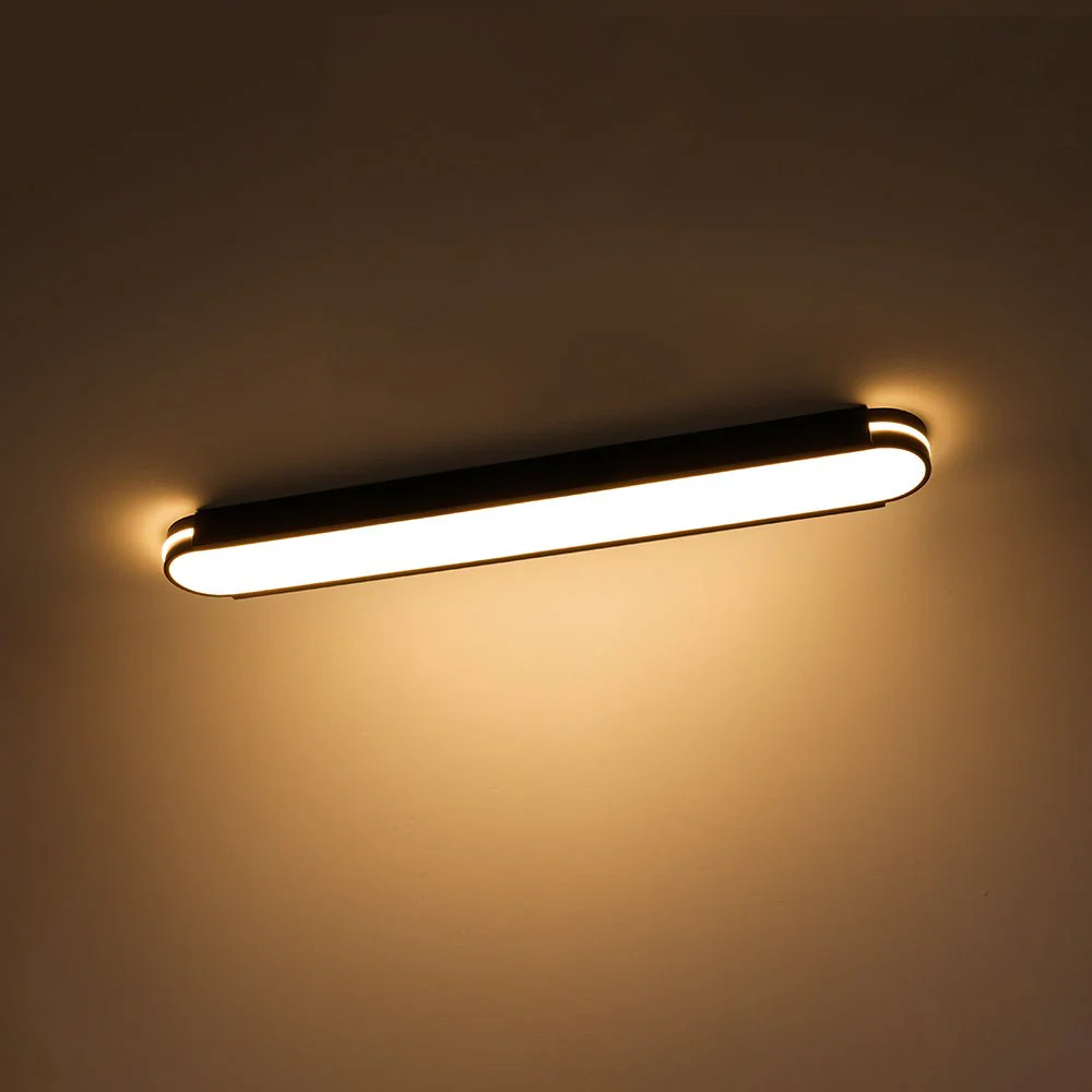 Black Minimalist Oval Dimmable LED Flush Mount Light - Image 22