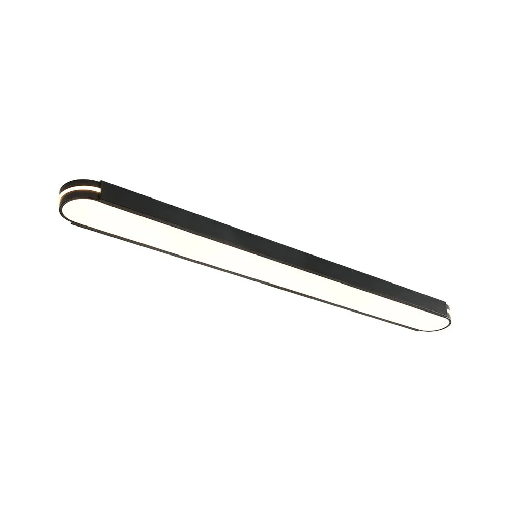 Black Minimalist Oval Dimmable LED Flush Mount Light - Image 23