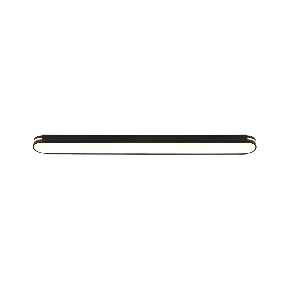 Black Minimalist Oval Dimmable LED Flush Mount Light - Image 24