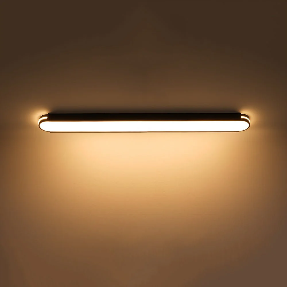 Black Minimalist Oval Dimmable LED Flush Mount Light - Image 25