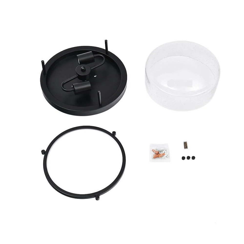 Black Seeded Glass Flush Mount - Image 10