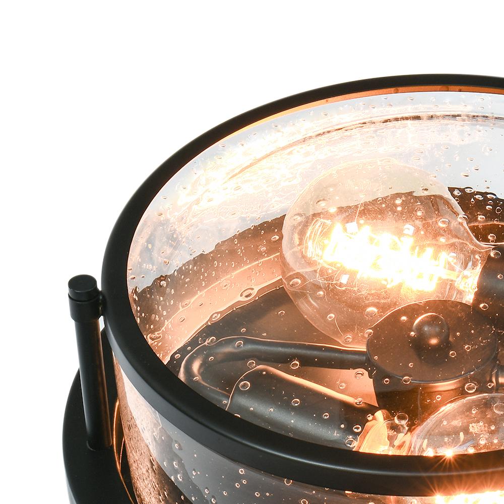 Black Seeded Glass Flush Mount - Image 9