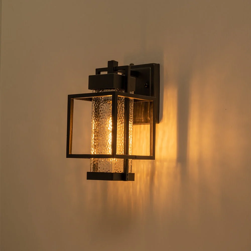IP23 Black Waterproof 1-Light Square Cage Outdoor Wall Sconce - Image 10