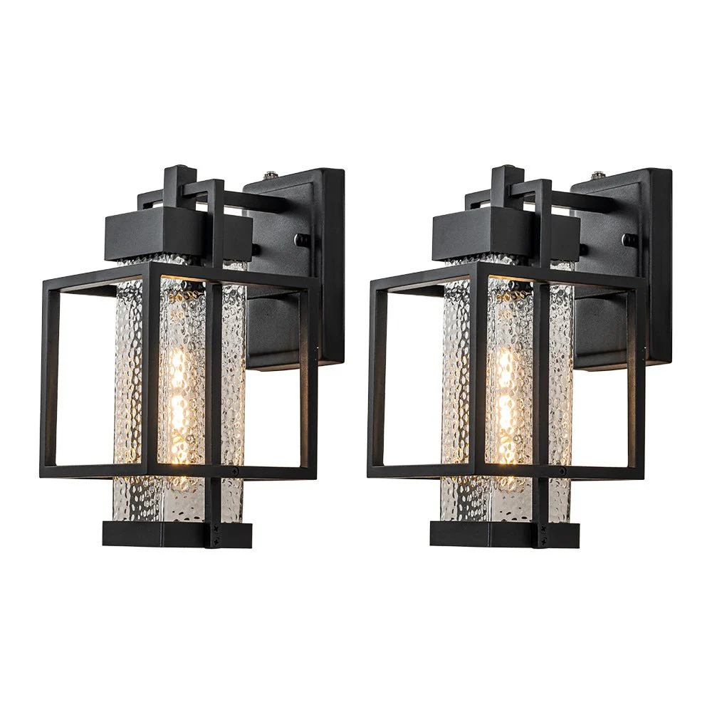 IP23 Black Waterproof 1-Light Square Cage Outdoor Wall Sconce - Image 12