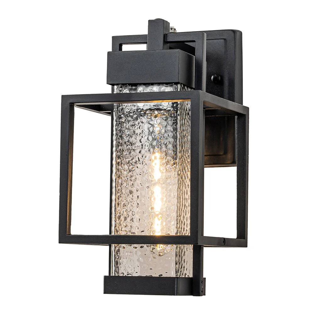 IP23 Black Waterproof 1-Light Square Cage Outdoor Wall Sconce - Image 3