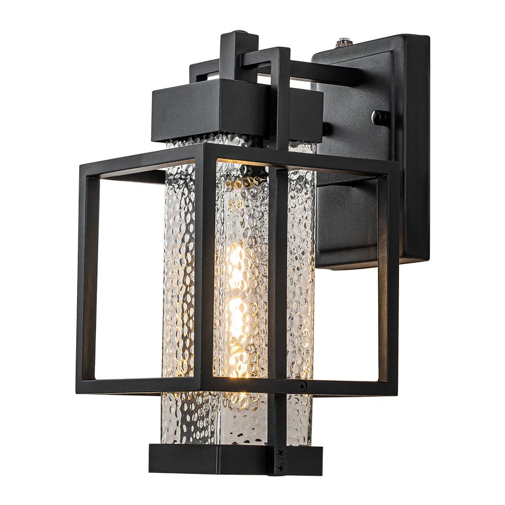 IP23 Black Waterproof 1-Light Square Cage Outdoor Wall Sconce - Image 4