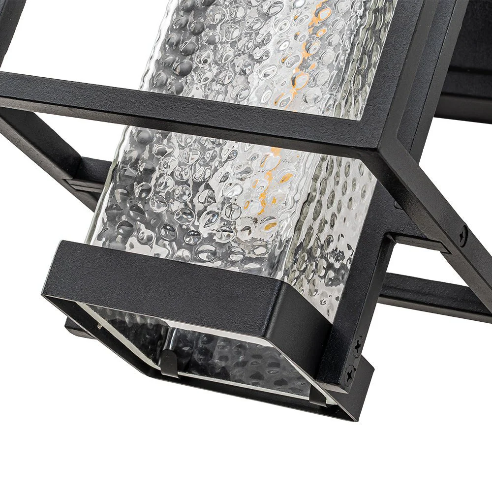 IP23 Black Waterproof 1-Light Square Cage Outdoor Wall Sconce - Image 9