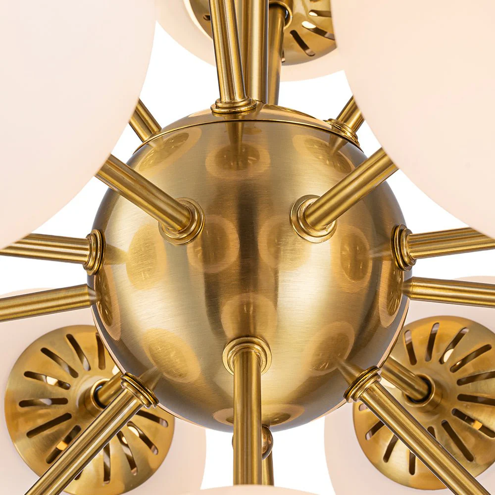 Bloom Frosted Glass Bubble Sphere Sputnik Chandelier - Image 12