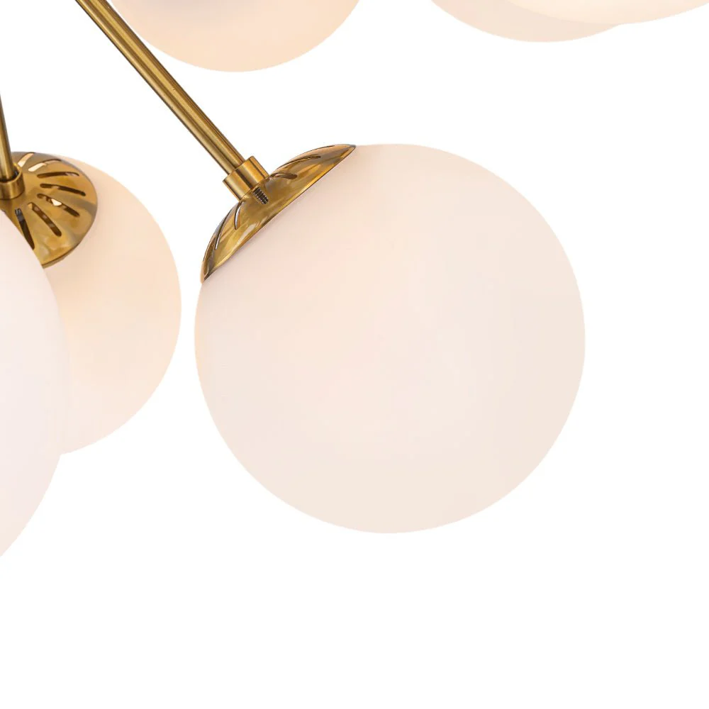 Bloom Frosted Glass Bubble Sphere Sputnik Chandelier - Image 14