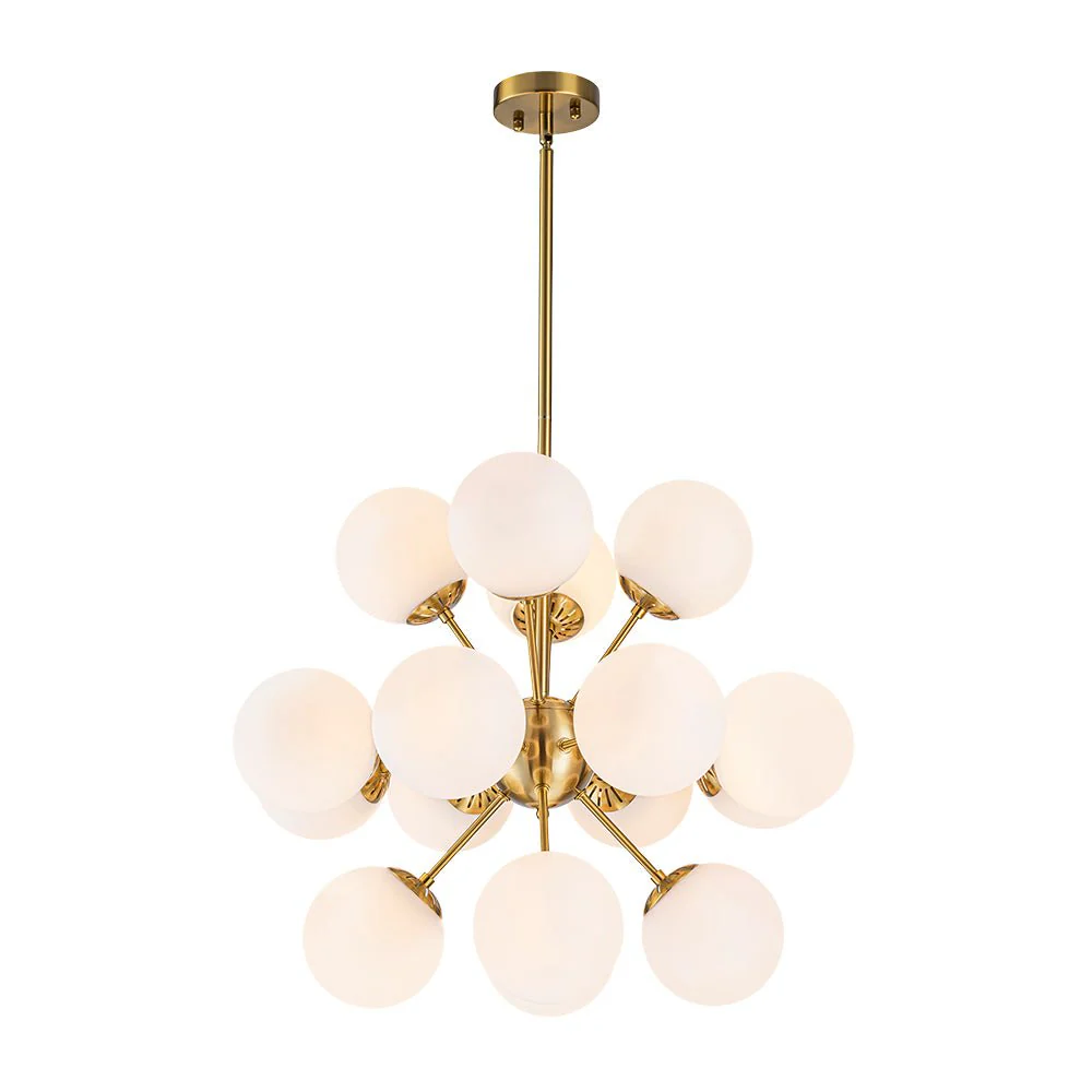Bloom Frosted Glass Bubble Sphere Sputnik Chandelier - Image 3