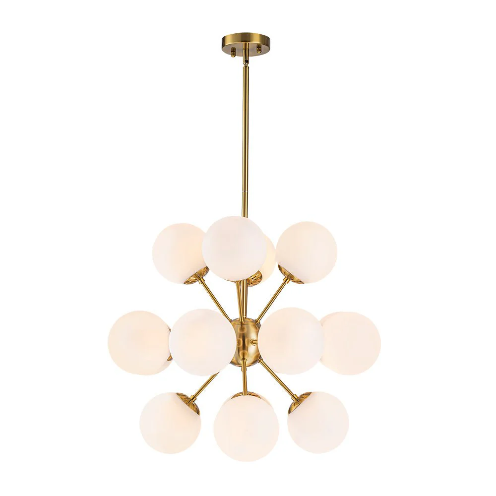 Bloom Frosted Glass Bubble Sphere Sputnik Chandelier - Image 4