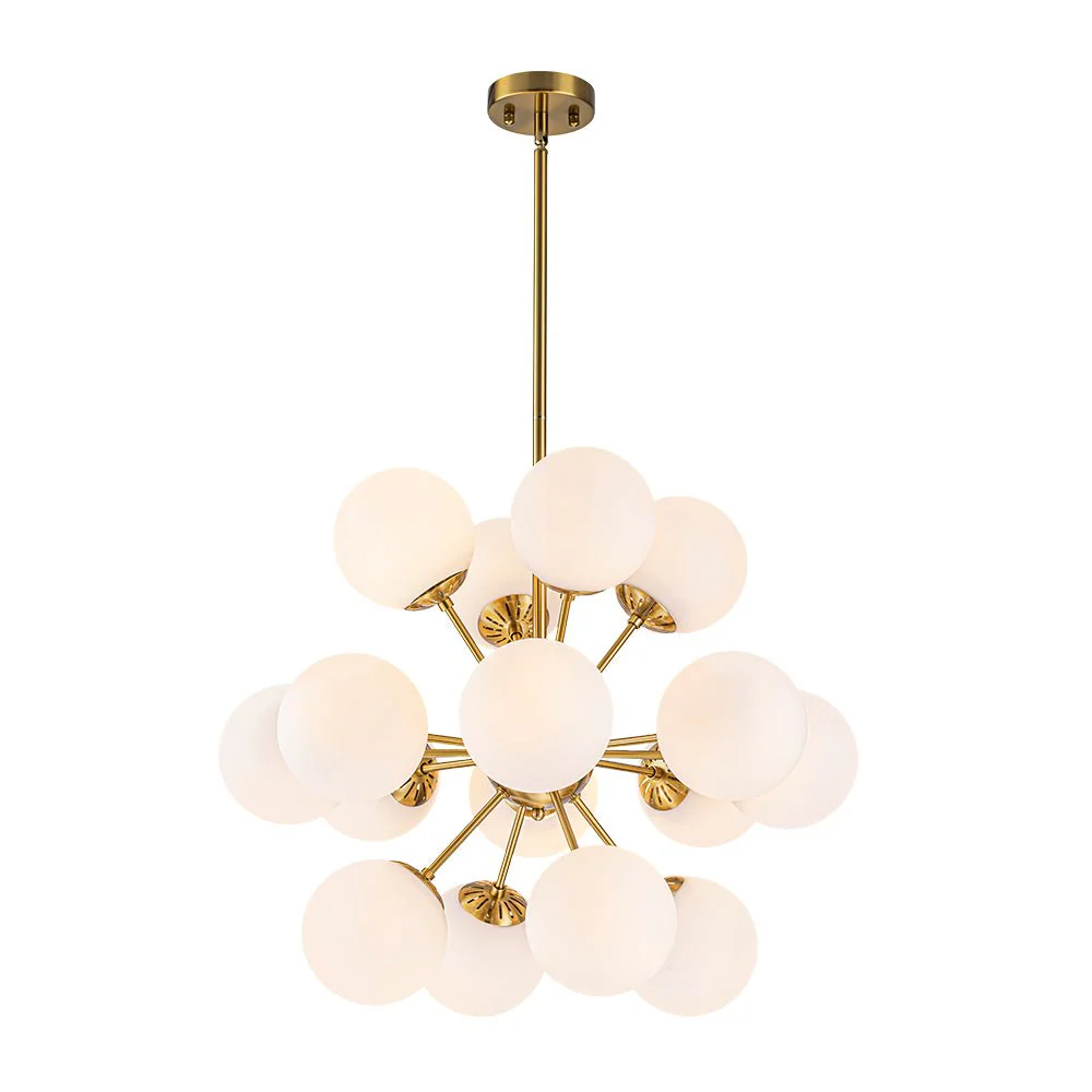 Bloom Frosted Glass Bubble Sphere Sputnik Chandelier - Image 5