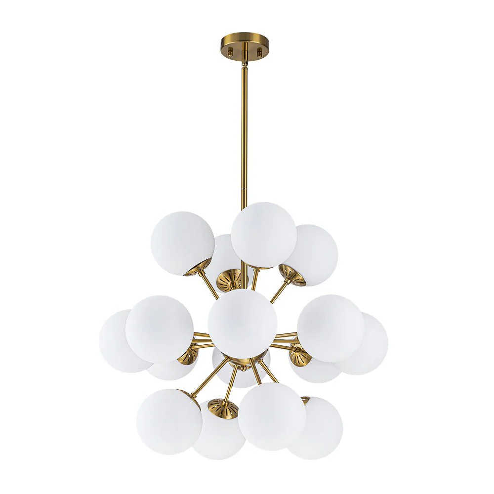 Bloom Frosted Glass Bubble Sphere Sputnik Chandelier - Image 6