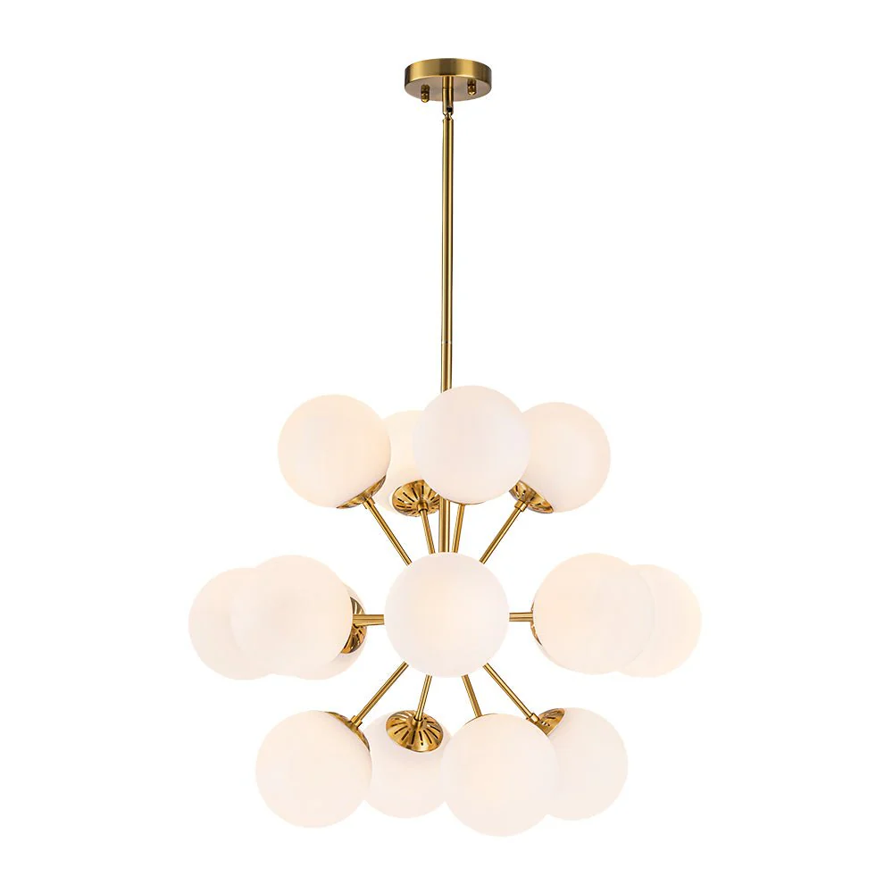 Bloom Frosted Glass Bubble Sphere Sputnik Chandelier - Image 7