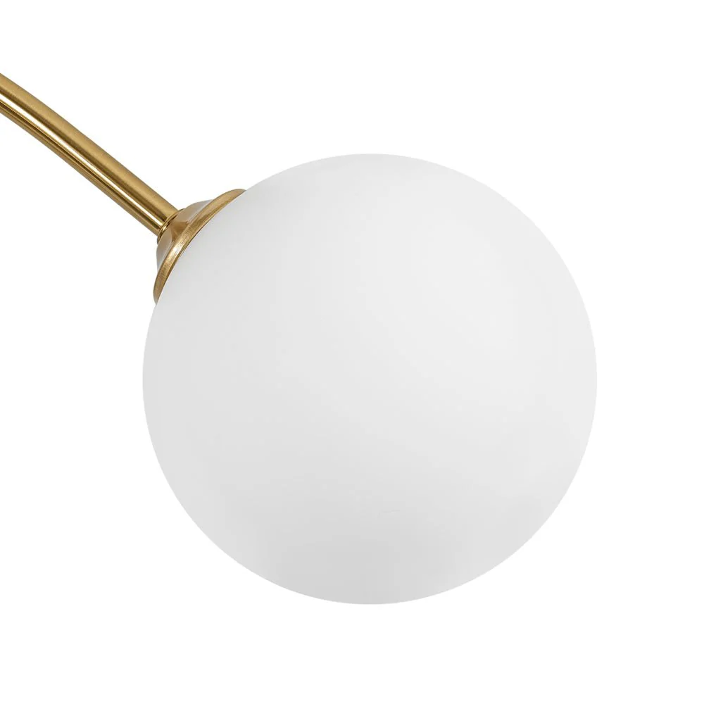 Bloom Frosted Glass Bubble Arched Arm Sputnik Chandelier - Image 13