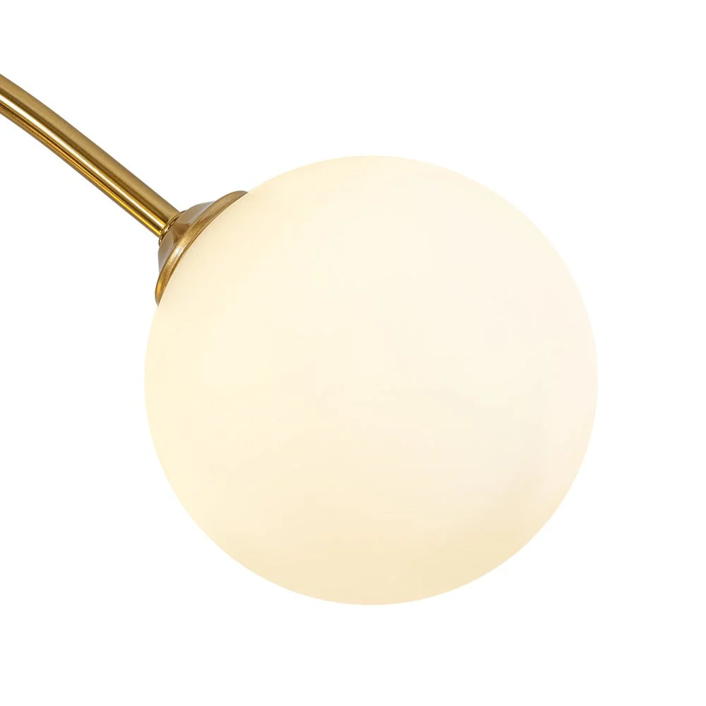 Bloom Frosted Glass Bubble Arched Arm Sputnik Chandelier - Image 14