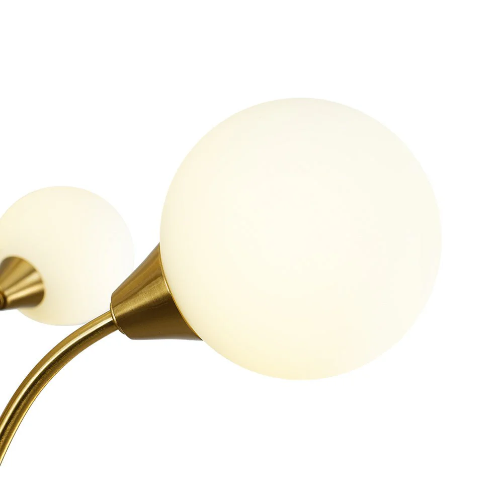 Bloom Frosted Glass Globe Bubble Brass Sputnik Chandelier - Image 11